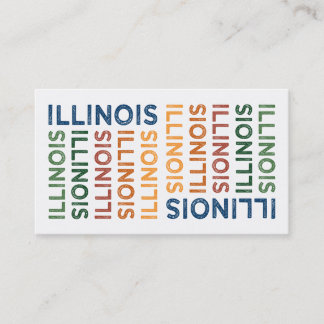 Illinois Cute Colorful Visitkort