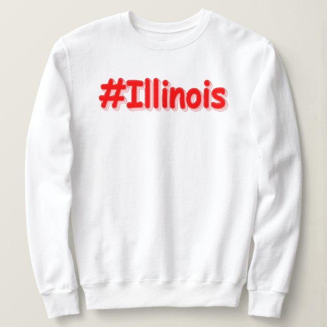 "#Illinois " Cute Design. Köp nu T Shirt (Design framsida)