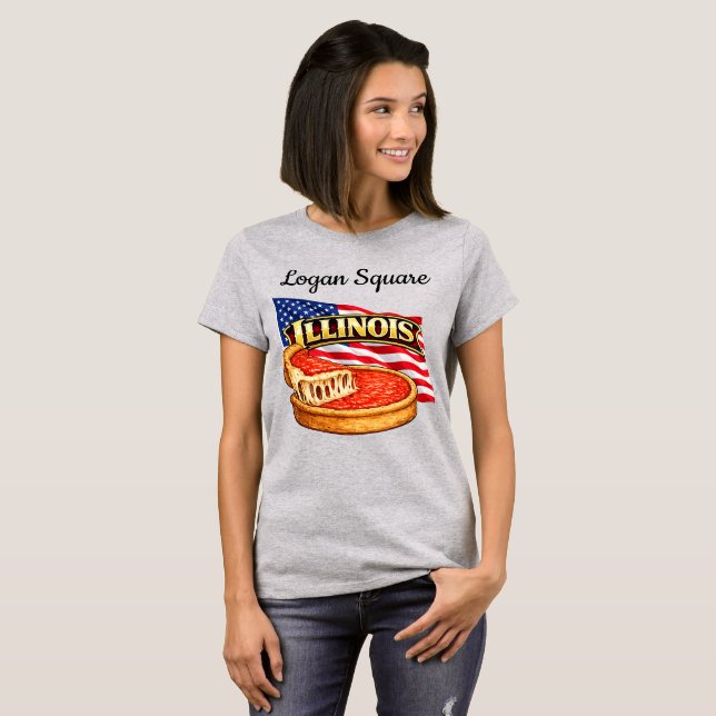 Illinois Dam-T-shirt T Shirt (Hel framsida)