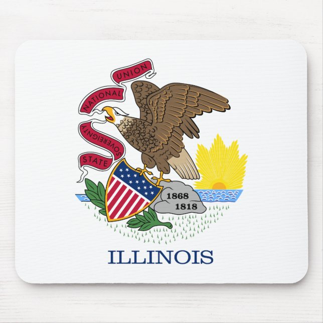 Illinois delstatsflagga musmatta (Framsidan)