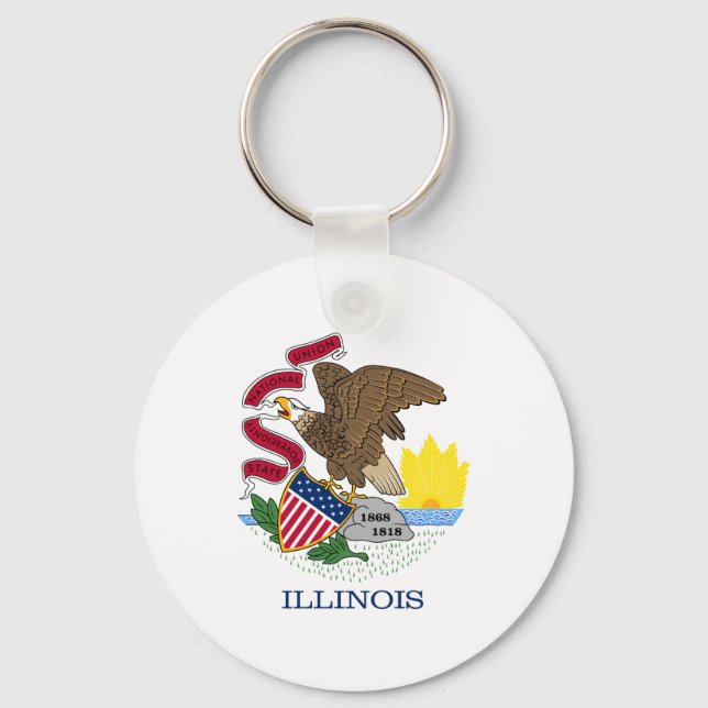 Illinois delstatsflagga nyckelring (Framsida)