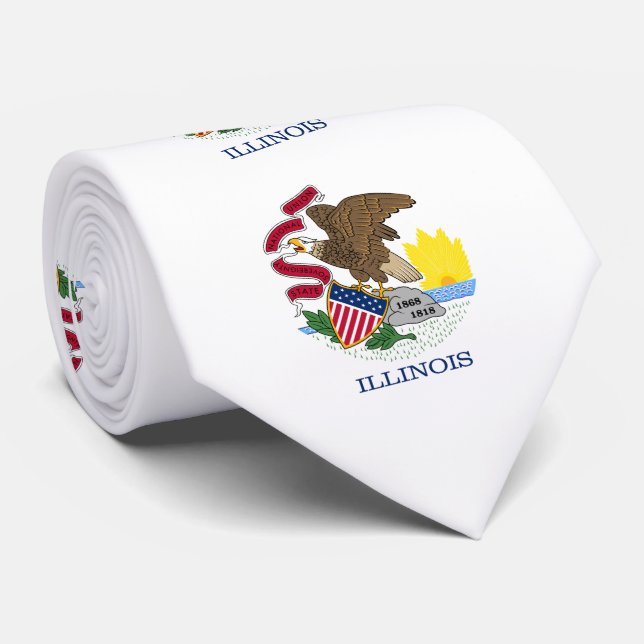 Illinois delstatsflagga slips (Rullad)