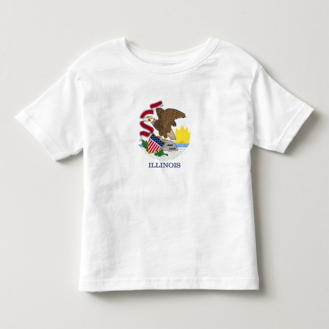 Illinois delstatsflagga t shirt (Framsida)