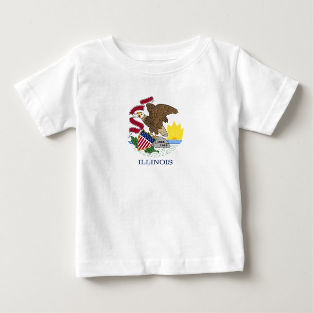 Illinois delstatsflagga t shirt (Framsida)