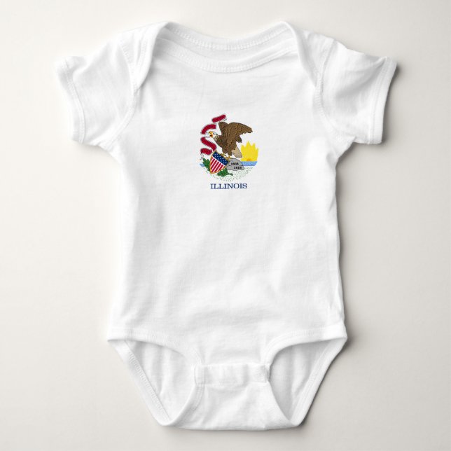 Illinois delstatsflagga t shirt (Framsida)
