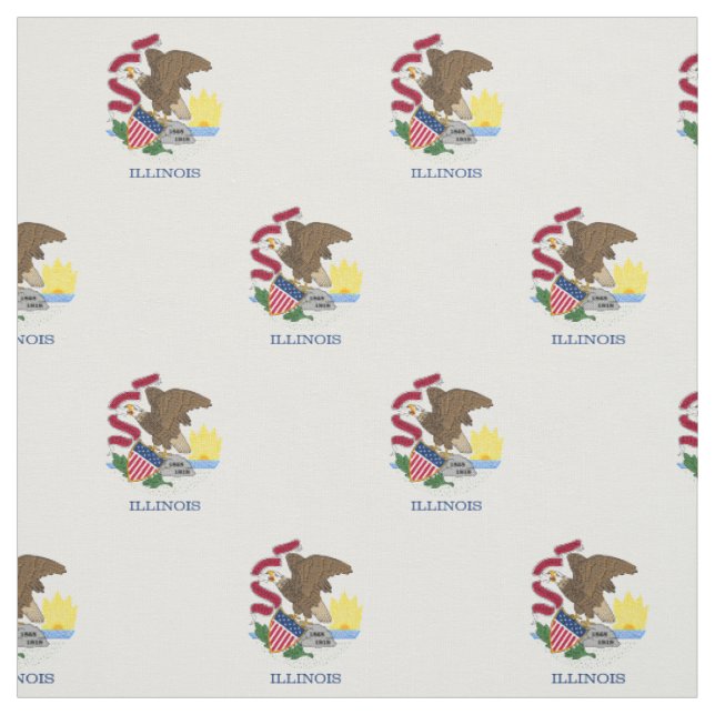 Illinois delstatsflagga tyg (Provkarta)