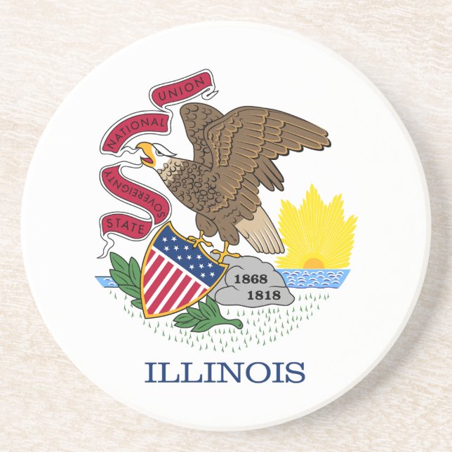 Illinois delstatsflagga underlägg (Framsidan)