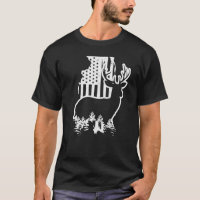 Illinois Elk Hunting State Karta US Flagga Patriot