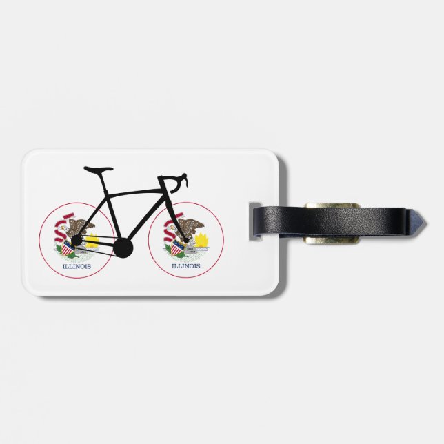 Illinois Flagcykling Bagagebricka (Baksida Vågrät)
