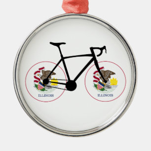 Illinois Flagcykling Julgransprydnad Metall