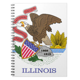 Illinois Flagga Anteckningsbok