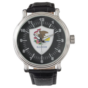 Illinois flagga armbandsur
