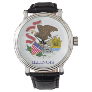 Illinois Flagga Armbandsur