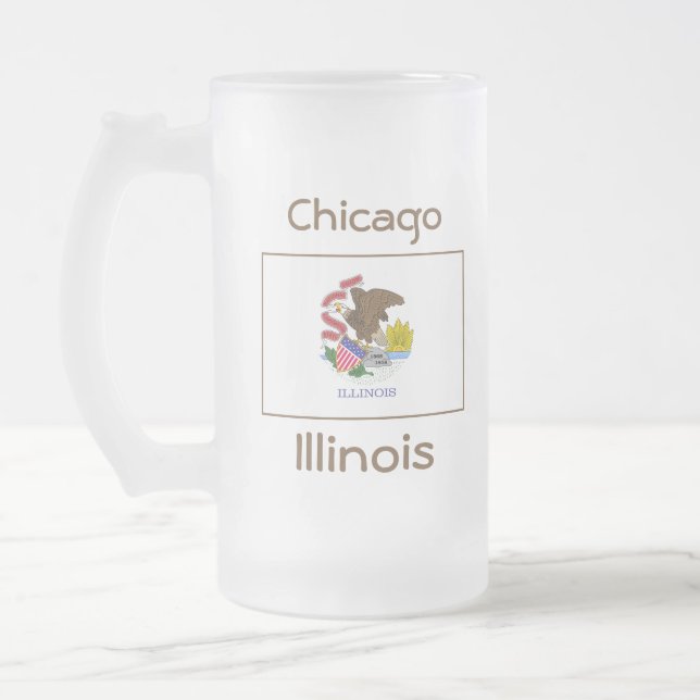 Illinois Flagga City Mugg (Vänster)