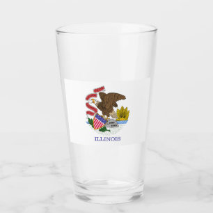Illinois Flagga Glaskopp