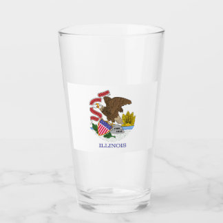 Illinois Flagga Glaskopp