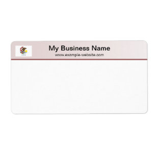 Illinois Flagga Header Shipping Label Fraktsedel