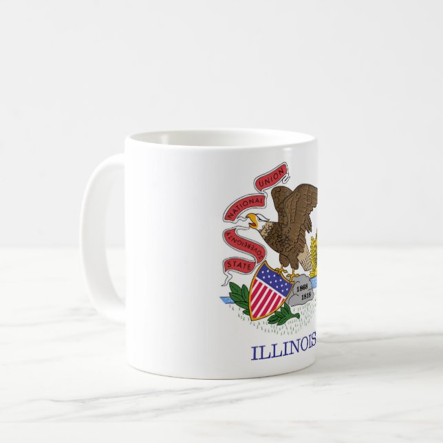 Illinois Flagga Kaffemugg (Framsida vänster)