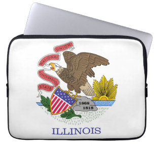 Illinois Flagga Laptop Fodral