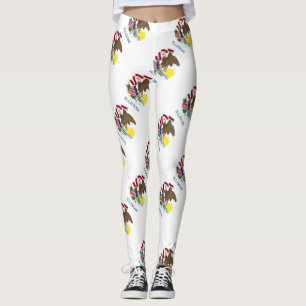 Illinois flagga leggings