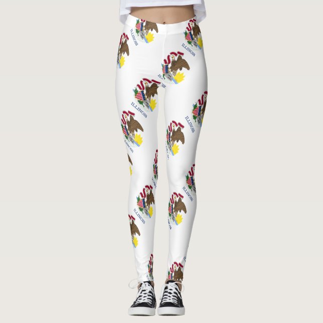 Illinois flagga leggings (Framsida)