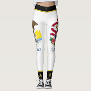 Illinois flagga leggings