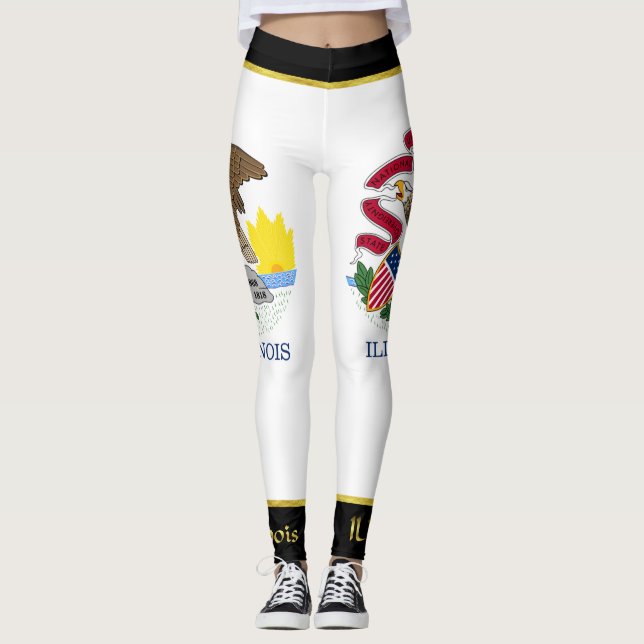 Illinois flagga leggings (Framsida)