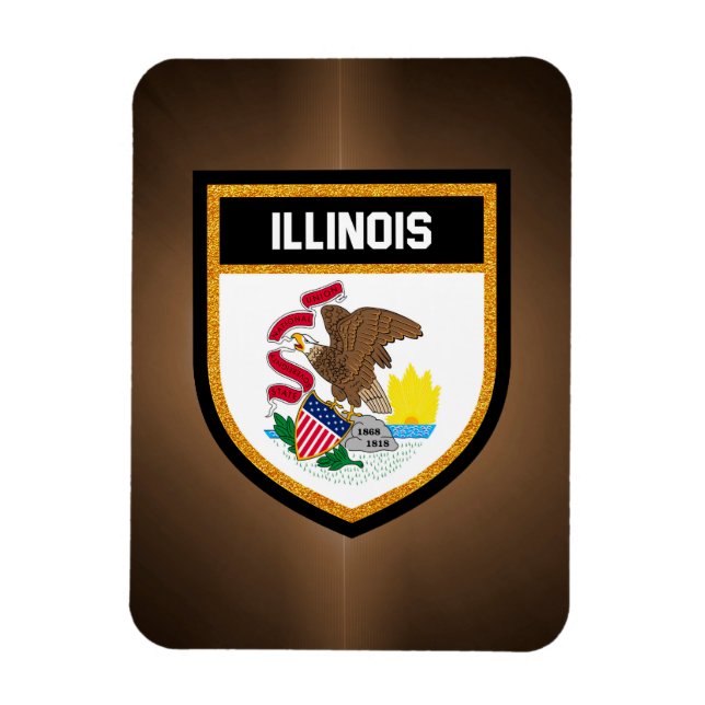 Illinois Flagga Magnet (Vertikal)