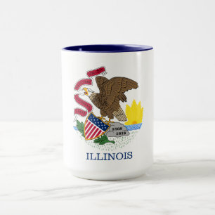 Illinois flagga mugg