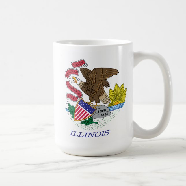 Illinois Flagga Mugg (Höger)