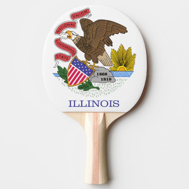 Illinois Flagga Pingisracket (Framsidan)