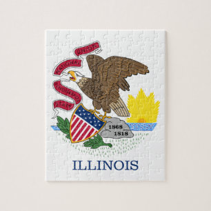 ILLINOIS FLAGGA PUSSEL