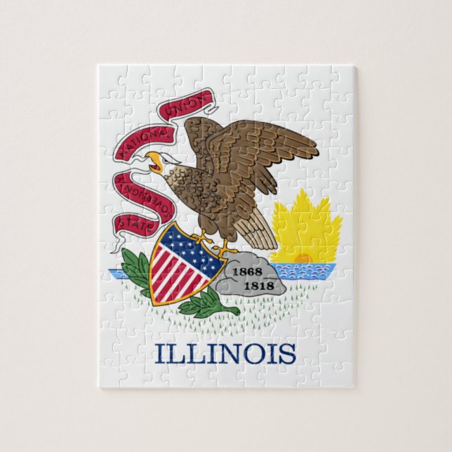 ILLINOIS FLAGGA PUSSEL (Vertikal)