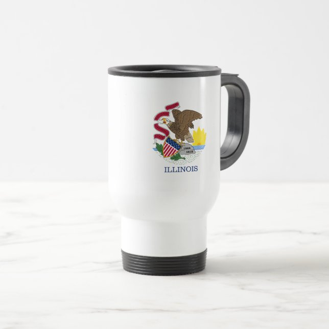Illinois flagga resemugg (Framsida höger)