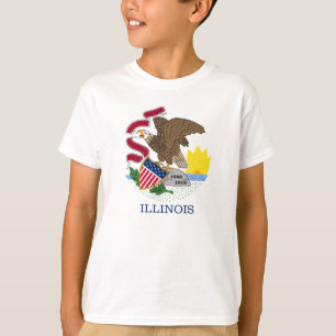 Illinois flagga t shirt