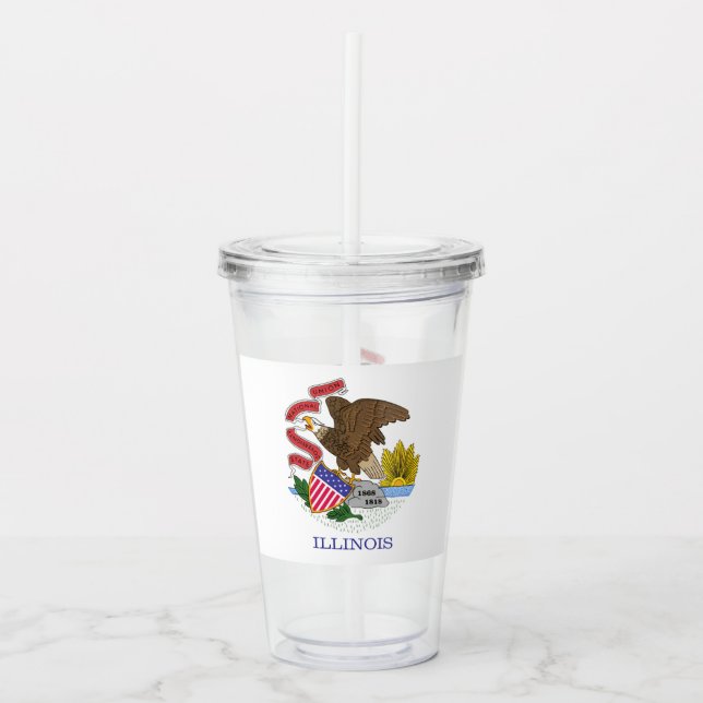 Illinois Flagga Take Away Mugg (Framsida)