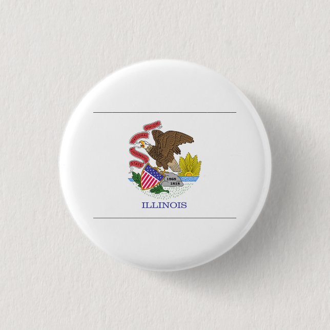 Illinois FLAGGAinternationell Knapp (Framsida)