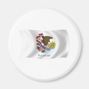 Illinois Flaggmagnet Magnet