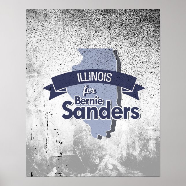 Illinois för Bernie Sanders Poster (Framsidan)