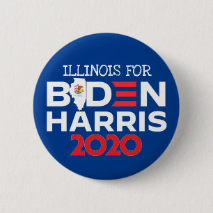 Illinois för Biden Harris 2020 Knapp