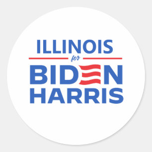 Illinois for Biden Harris Runt Klistermärke