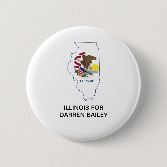 ILLINOIS for DARREN BAILEY GOVERNOR Button Knapp (Framsida)
