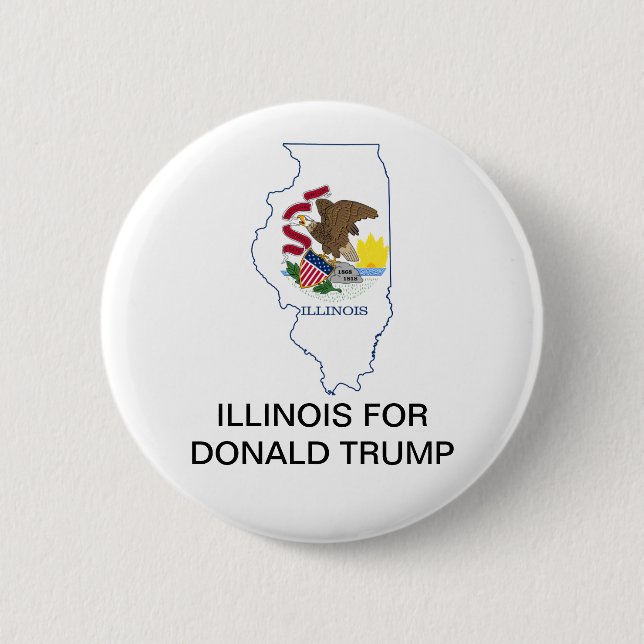 ILLINOIS för DONALD TRUMP 2020 Presidentknapp Knapp (Framsida)