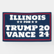 Illinois for Trump Vance 2024 Banner