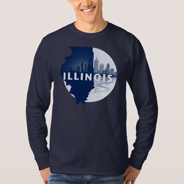 Illinois Förenta staterna T Shirt (Framsida)