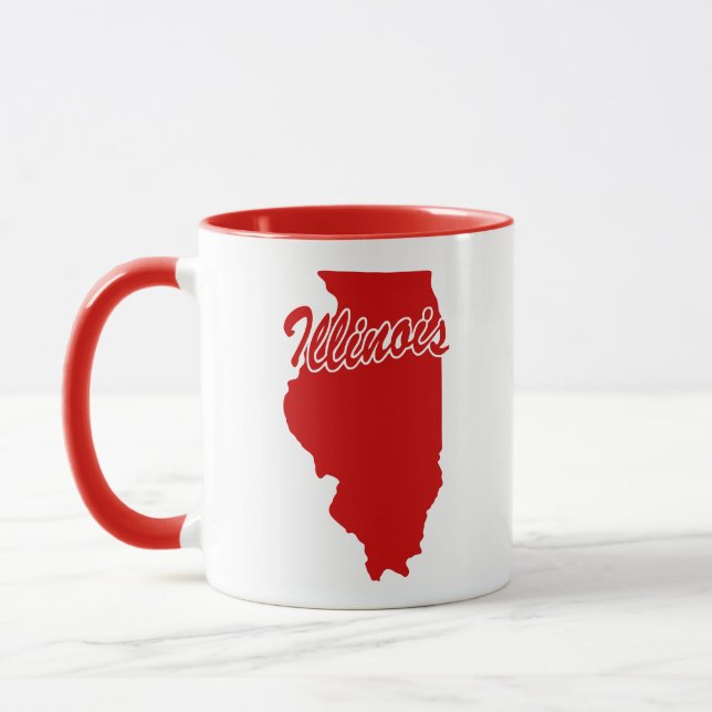 Illinois-formad röd mugg (Vänster)