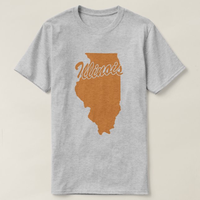 Illinois-formad t-shirt (Design framsida)