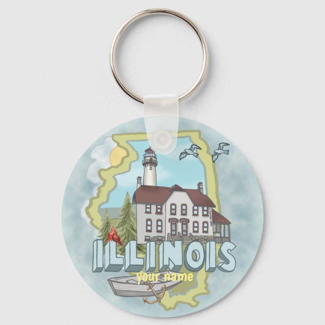 Illinois fyr nyckelring  (Framsida)