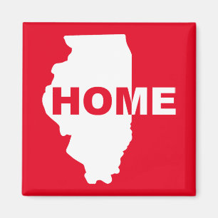 Illinois Hemma Från Hem Kylskåpsmagnet
