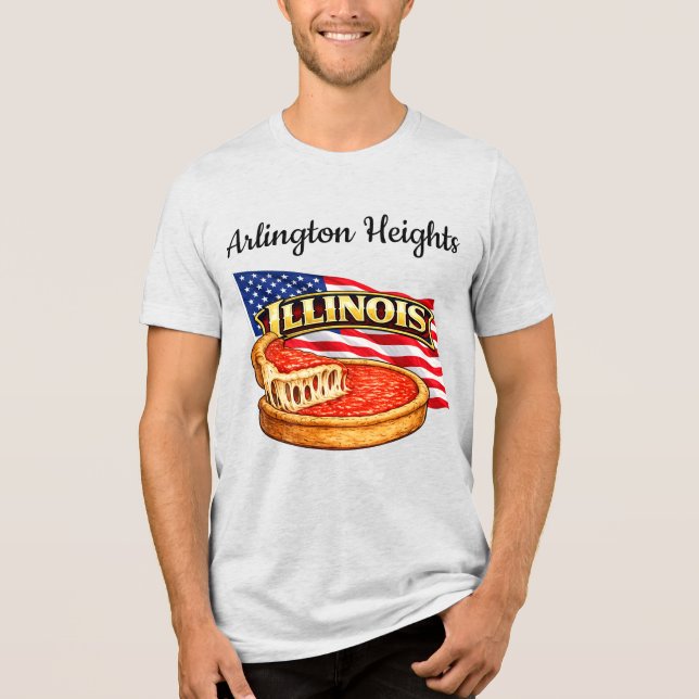 Illinois Herr Bella+Canvas T Shirt (Framsida)